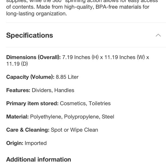 NWOT MadeSmart divided bath tote - Picture 6 of 10